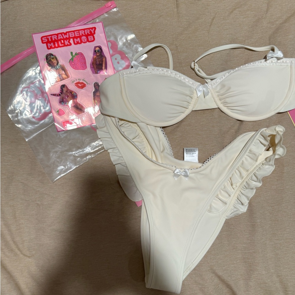 Strawberry Milk Mob Desert Cowgirl Bikini Set
